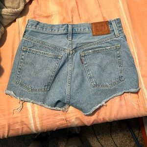 Levi shorts, distressed